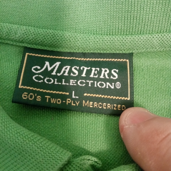 Masters Collection 60's 2-Ply Mercerized Cotton Golf Polo Shirt L - Picture 4 of 6